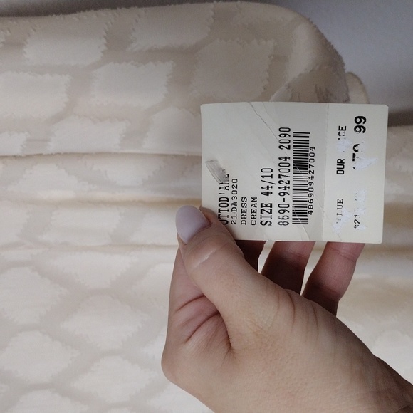 $279 NWT Anthropologie Ottod Ame Dress in Cream Quiet Luxury Classic - Picture 3 of 4